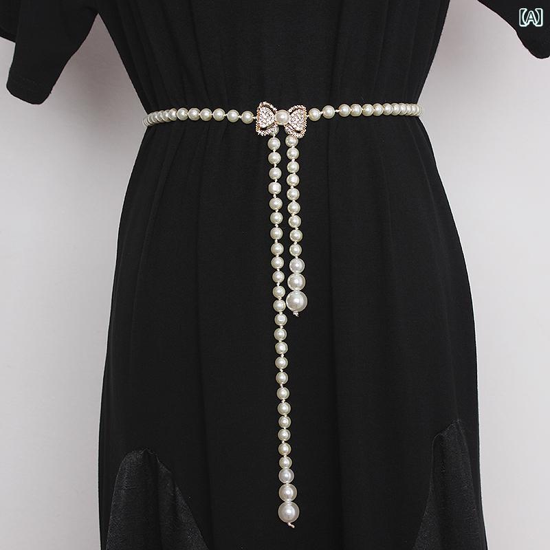 ベルト エレガント カジュアル バタフライ リボン レディース ファッション アクセサリー オールシーズン ベルト ウエスト バンド チェーン スリム