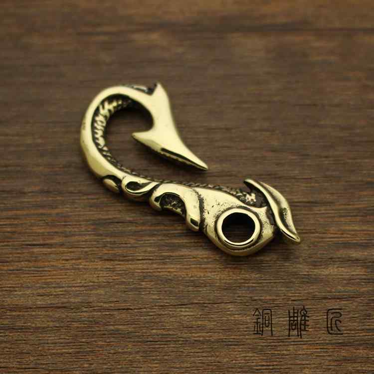 ペンダント 中国風 アクセサリー 銅 キーホルダー 真鍮 スカルフック 真鍮 スカル キー フック キーホルダー ペンダント