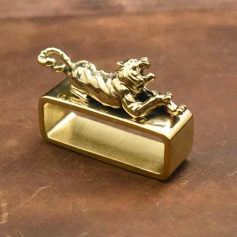 ベルト アクセサリー ベルトループ 虎 真鍮 ベルト リング メンズベルト テール リング ズボン ベルト アクセサリー 虎年