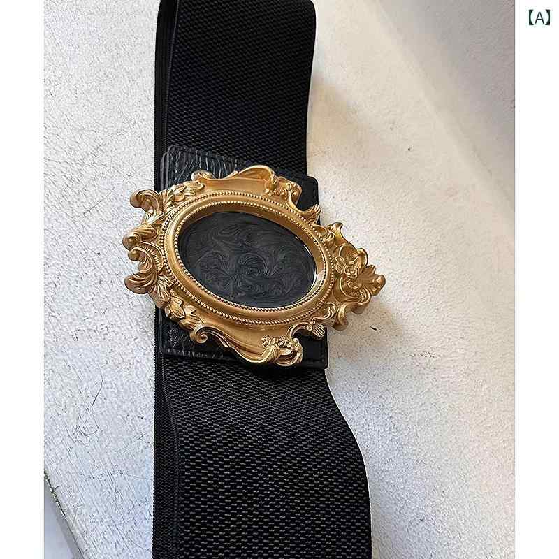 ベルト レトロ ガードル シングル ループ レディース ファッション アクセサリー オールシーズン ベルト ウエスト バンド ワイド