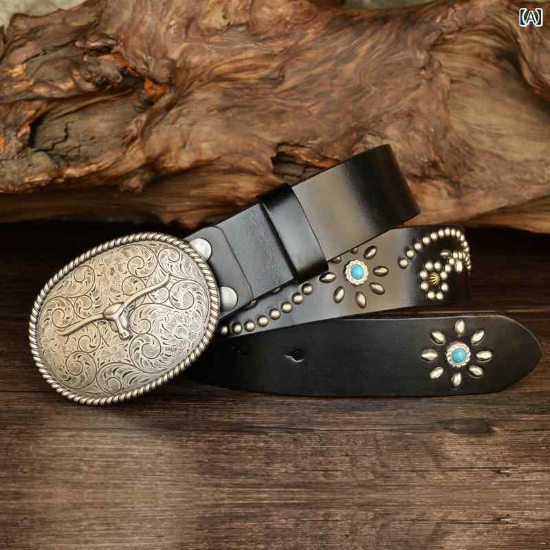 ベルト レトロ ヒップ ホップ スタッズ メンズ レディース ファッション アクセサリー オールシーズン ベルト ウエスト バンド