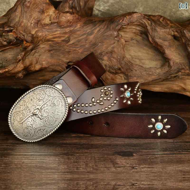 ベルト レトロ ヒップ ホップ スタッズ メンズ レディース ファッション アクセサリー オールシーズン ベルト ウエスト バンド