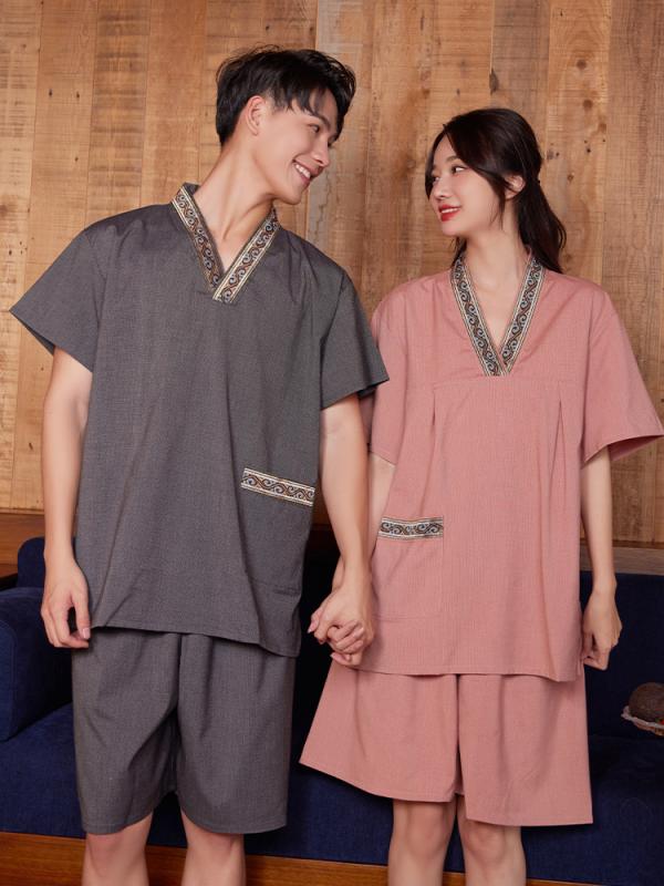 温泉着 マッサージ スーツ リラクゼーションウェア インナー ズボン ナイト ルーム パジャマ パンツ ト..