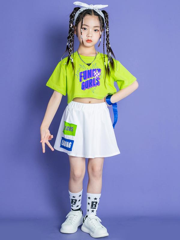 Rakuten - 子供服 キッズ ストリート ファッション セットアップ パフォーマンス 発表会 イベント 衣装 コスチューム ユニフォーム ダンス ヒップホップ 夏 チア 女の子