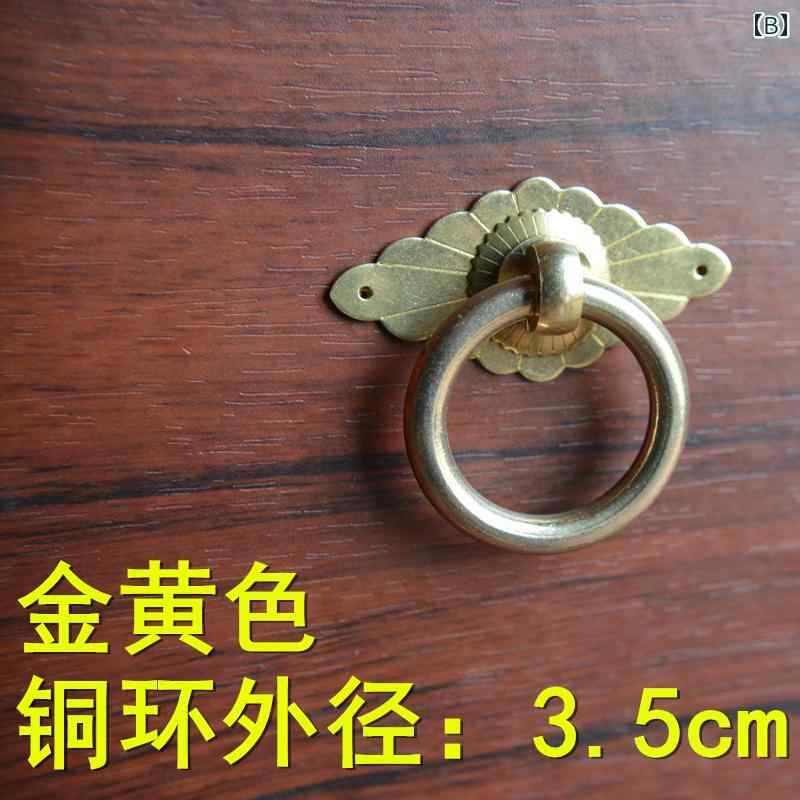ドア ハンドル アンティーク風 チャイナ風 銅 ブロンズ ハンドル 取手 リング キャ...
