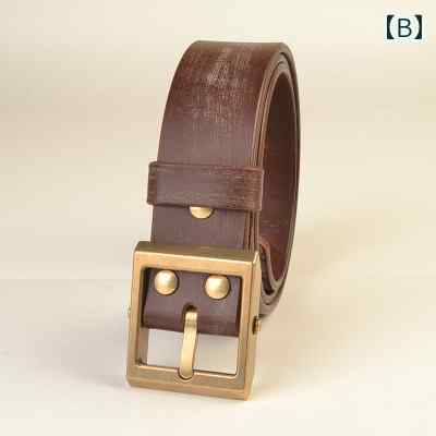 メンズ ファッション アクセサリー オールシーズン ベルト ホース レザー シングル ループ ピン バックル おしゃれ