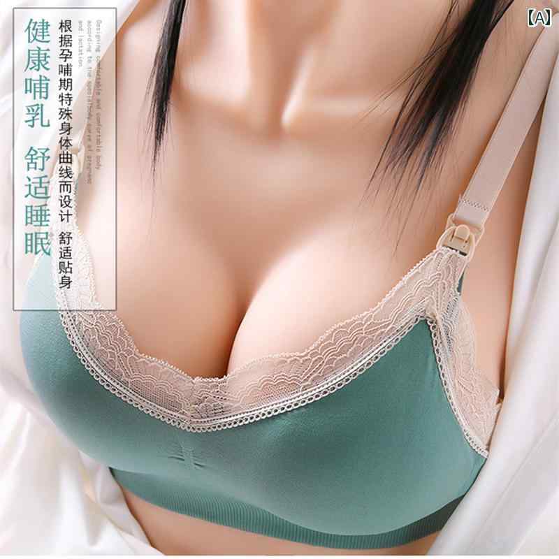 セキュアデポの授乳 ブラ 下着 ブラジャー プッシュアップ たるみ防止 マタニティ 下着 ブラジャー 妊娠 大きいサイズ 産後 授乳 快適 薄手｜アングル2