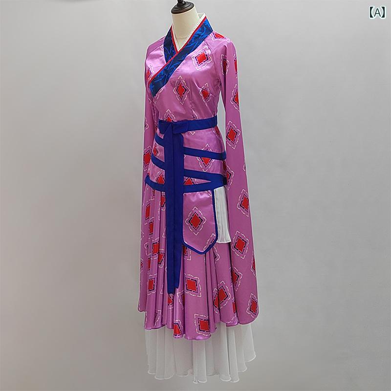 ダンス 衣装 民族舞踊 レディース 大人 エレガント 歌唱 レトロ 舞踊 パフォーマンス 水袖 ポリエステル レディース チャイナ風