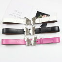 ベルト バタフライ 蝶 ブラック ホワイト ピンク シングル ループ レディース ファッション アクセサリー オールシーズン ベルト