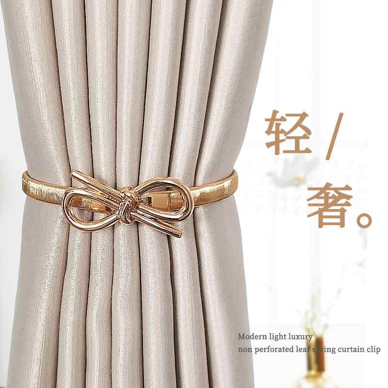 カーテン ストラップ インテリア 留め具 ホーム 雑貨 北欧 シンプル メタル ストレッチ性 カーテンバックル 軽量 ネクタイ ストラップ 収納 固定 クリップ