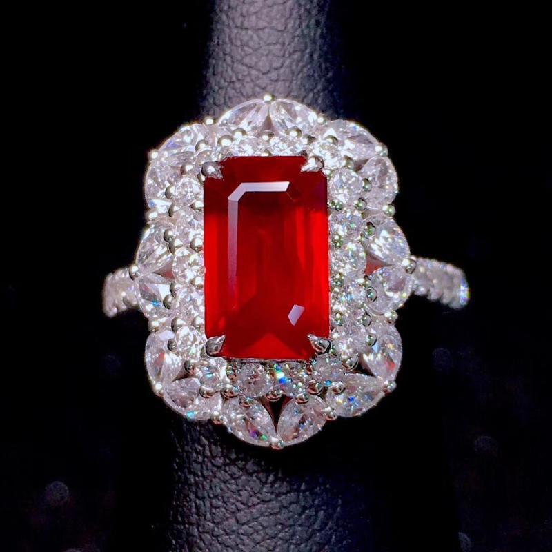 リング プリンセス フェイク ピジョン ブラッド ルビー 18K ゴールド メッキ レディース アクセサリー オールシーズン リング 指輪