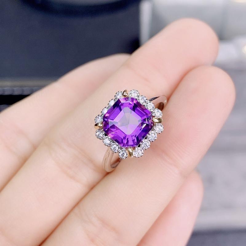 Other - リング プリンセス フェイク アメジスト カラフル シンプル 指輪 ゴールド メッキ レディース アクセサリー オールシーズン リング