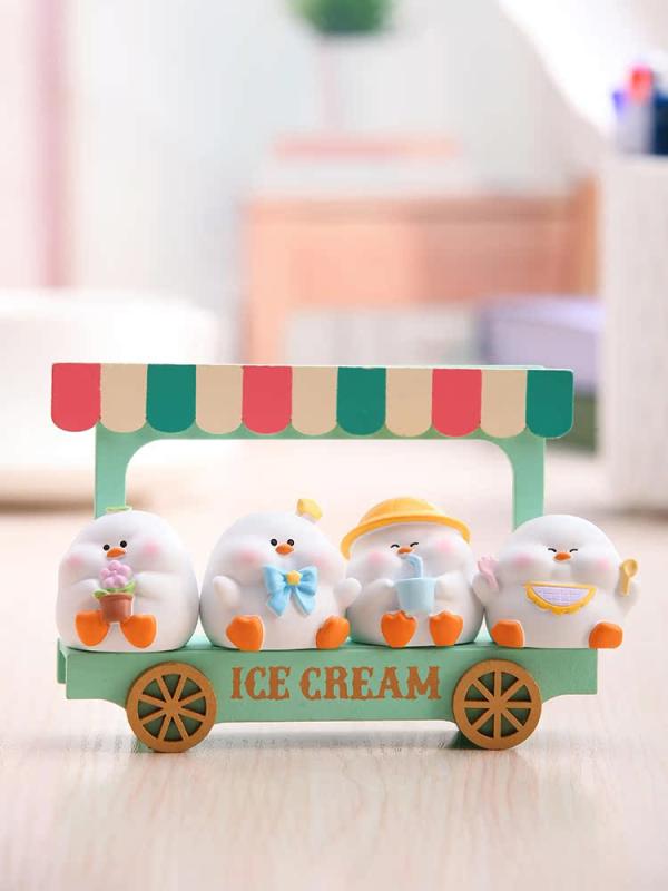 置物 オーナメント 室内 車内 装飾品 インテリア 小物 オフィス デスク 普段使い生活 かわいい レトロ さわやか モチーフ 癒し 動物 ストレス緩和 アヒル