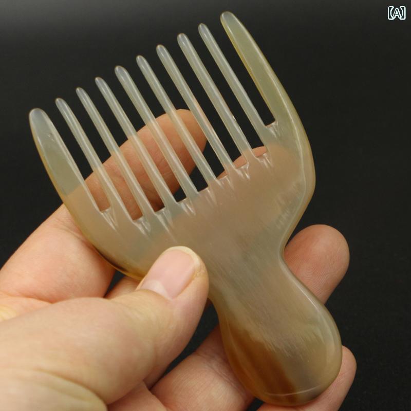 くし 粗目 広目 家庭 マッサージ ヘアケアコーム ヘッド コンパクト タイプ別 ハンドルレス ナチュラル..