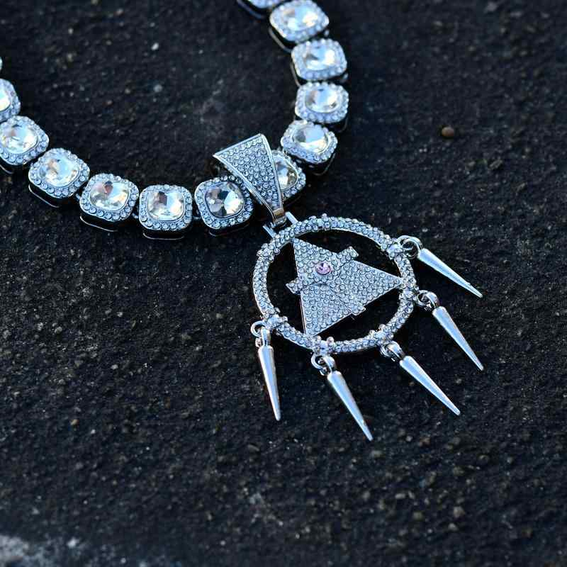 ペンダント HIPHOP ジュエリー ユニセックス フル ミレニアム ウィズダム ホイール ネックレス ラウン..