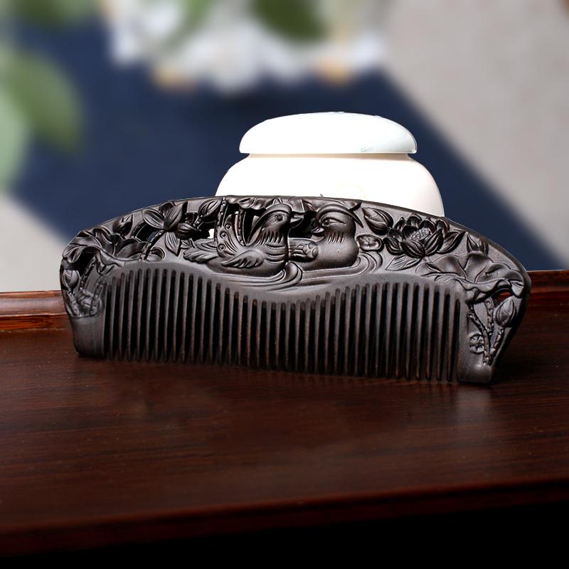 ヘアケア コーム くし おしゃれ ギフト ブラシ ウッド 頭 マッサージ 木 頭皮 脱毛 小物 雑貨 レディー..