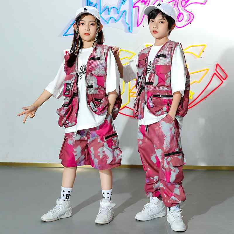 キッズ ストリート ファッション セットアップ 子供服 ヒップ ホップ クール ダン...