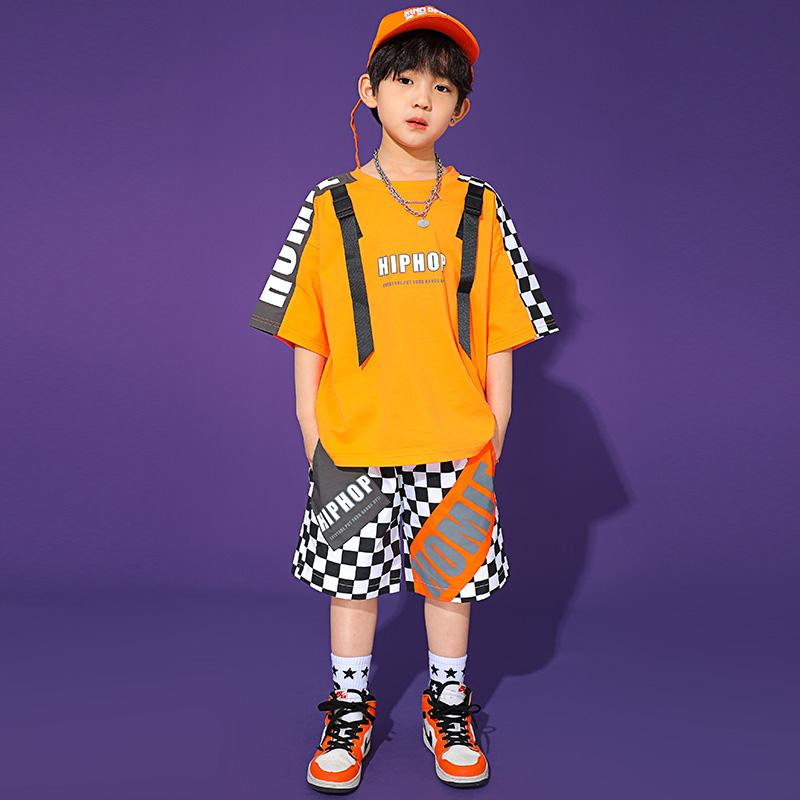 キッズ ストリート ファッション セットアップ 子供服 ヒップ ホップ クール ダン...