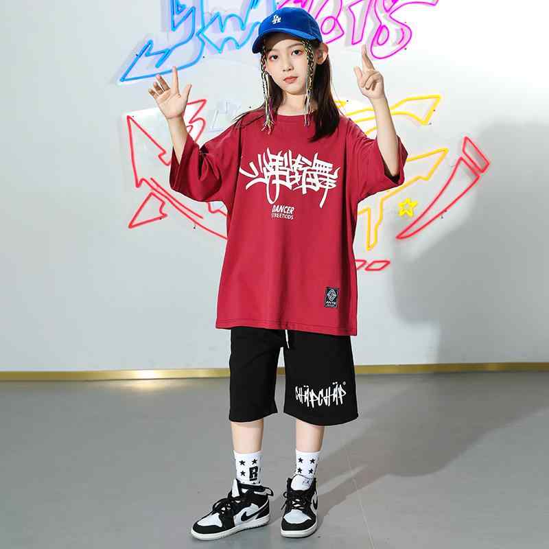 Rakuten - キッズ ストリート ファッション セットアップ 子供服 ヒップ ホップ クール ダンス パフォーマンス 衣装 ユニセックス