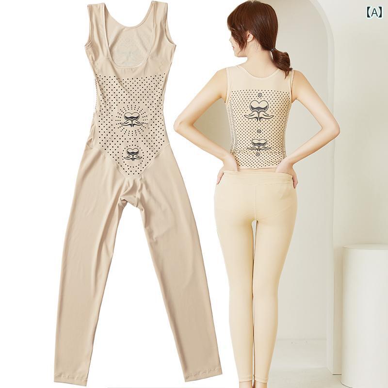 補正下着 ノースリーブ パンツ 取り外可能 クロッチ レス ワンピース シェイプ ウェア スリムボディ 二重層 圧力シェイピング