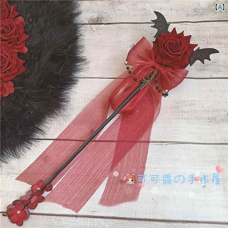 カチューシャ 髪飾り レース リボン ローズ ヘアアクセサリー ハロウィン 激かわいい コスプレ ロリー..