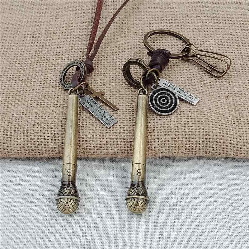 ネックレス レディース 韓国 シンプル 個性 楽器 セーター チェーン イン マイク ペンダント ライト ジュエリー メンズ