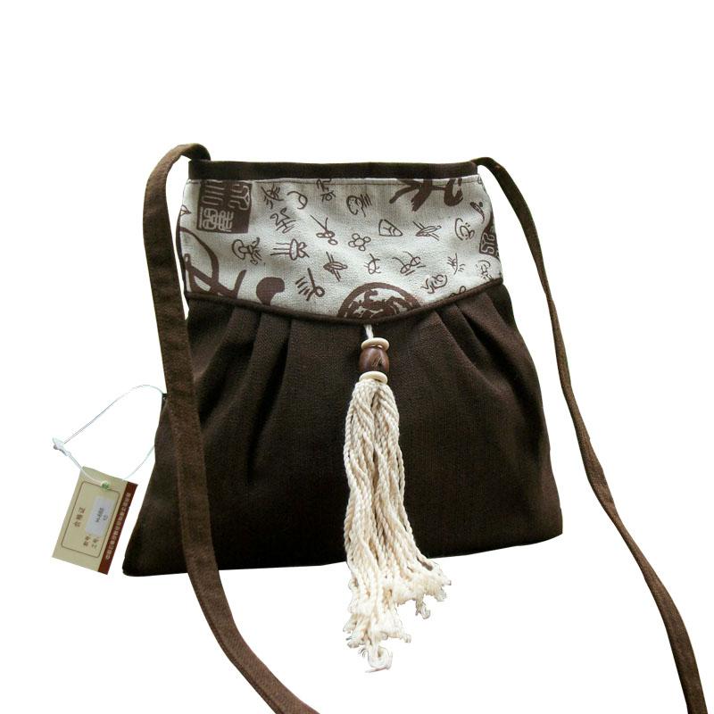 ショルダバッグ 民芸品 クロス ボディ バック 斜め エスニック ジッパー 小型 雑貨 小物 アンティーク レトロ レトロ