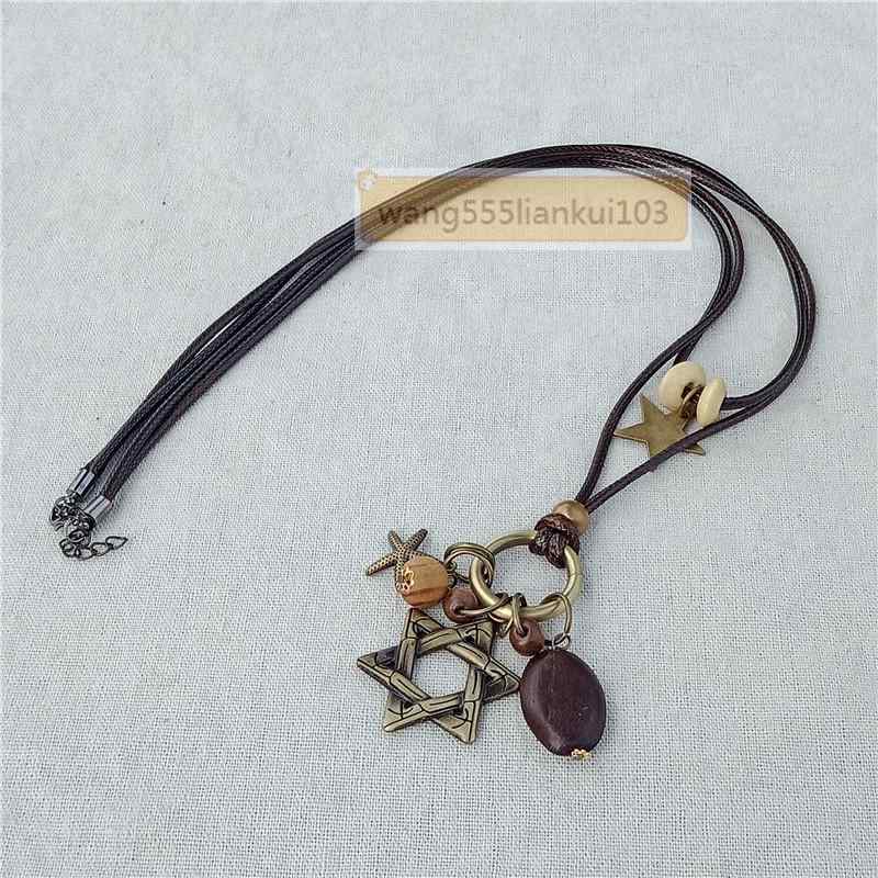 ネックレス レディース セーター チェーン 六芒星 ロング メンズペンダント レトロ シンプル 衣装 アクセサリー エスニック