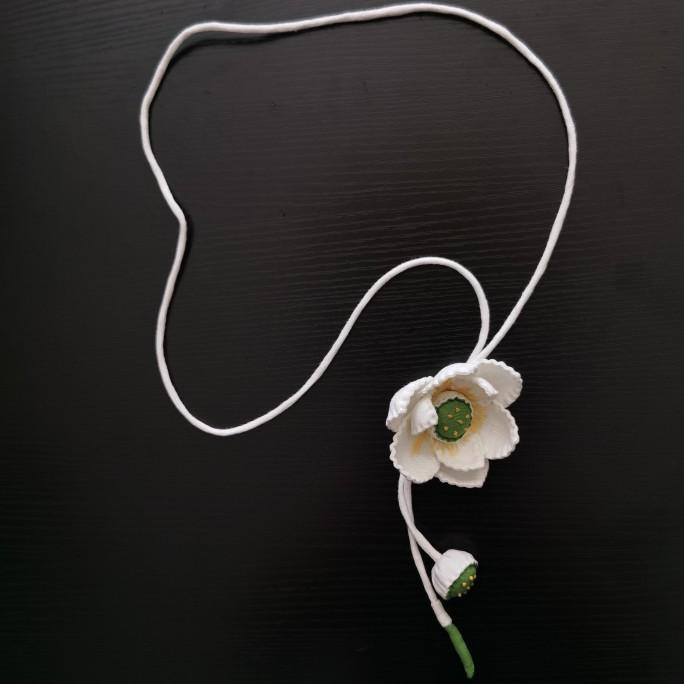 ネックレス 民芸品 吊り下げ ペンダント 装飾品 アクセサリー エスニック 花柄 雑貨 小物 アンティーク レトロ レトロ