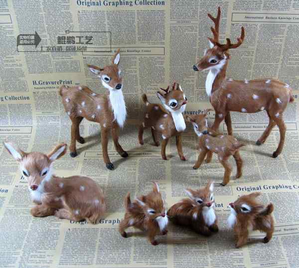 Animals - 疑似 模型 フィギュア動物 ニホン ジカ 装飾品 森林 写真 小道具 リビングルーム テーブル クリスマス 動物 装飾 装飾品 鹿