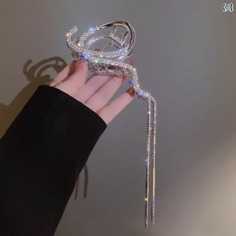 レディース ヘア アクセサリー オールシーズン タッセル グラブ クリップ ヘアピン ラージ レディース