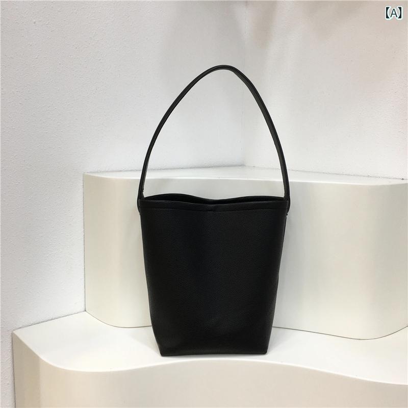 レディース バッグ 大きめサイズ サイズ 大容量 テクスチャー ド ワンショルダーバッグ バケット カジ..