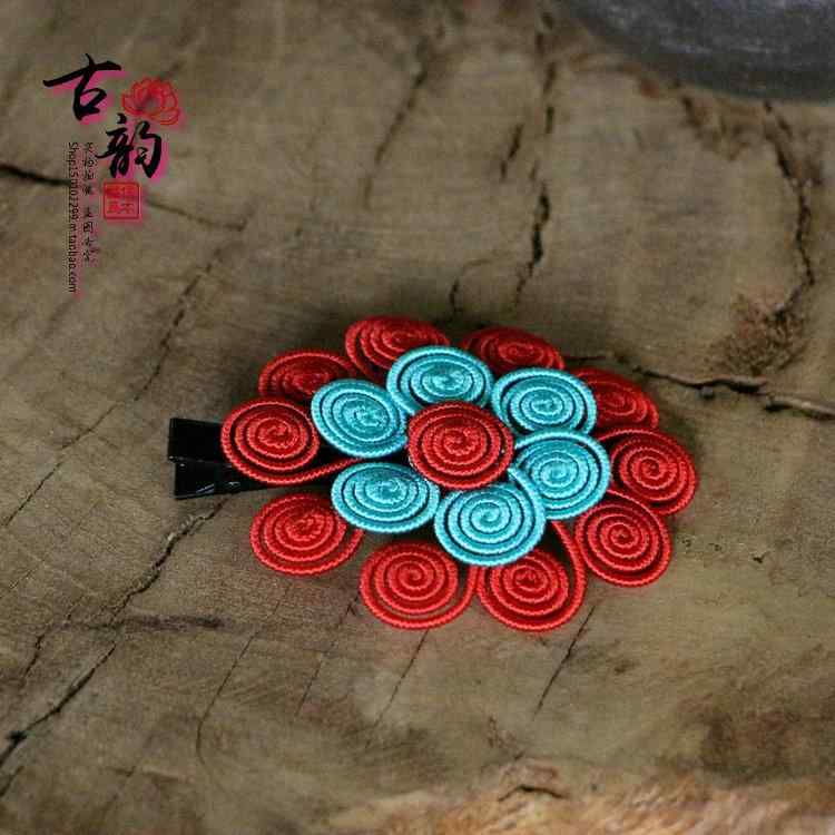 ファッション ヘアアクセサリー 民芸品 ヘアピン 刺繍 装飾品 カラフル エスニック バンド 雑貨 小物 アンティーク 昔 レトロ