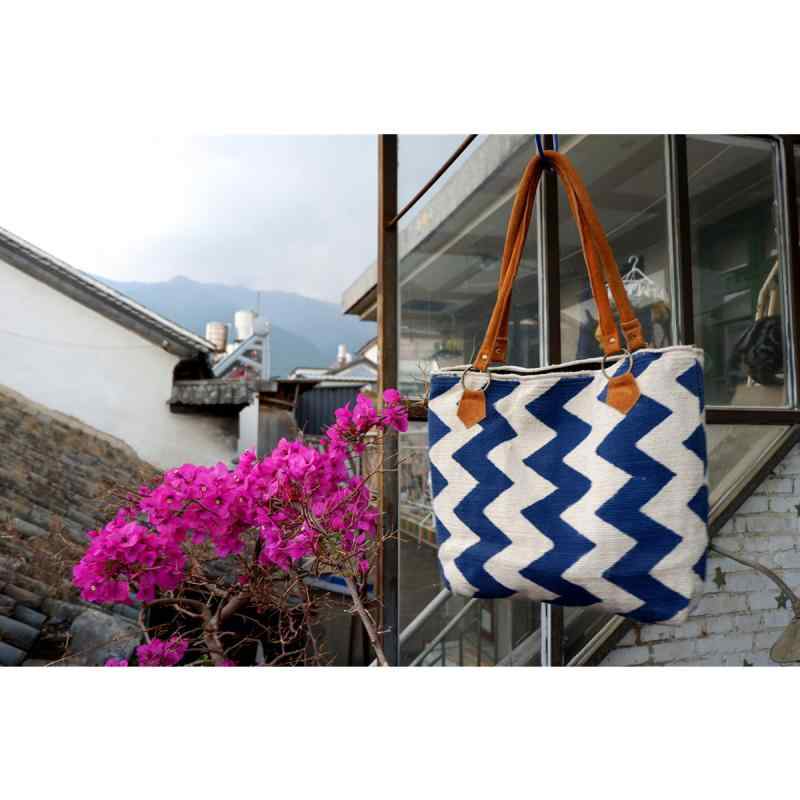 バッグ エスニック おしゃれ 食料品 地中海風 さわやか ショルダートートバッグ レディース 革 ショルダーストラップ トートバック パック