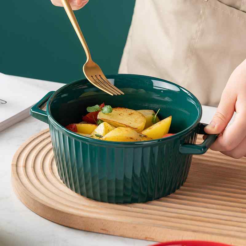 キッチン品 調理器具 ボウル 両耳 セラミック 電子レンジ 加熱 可能 チーズ 焼き 丼 インスタントラー..