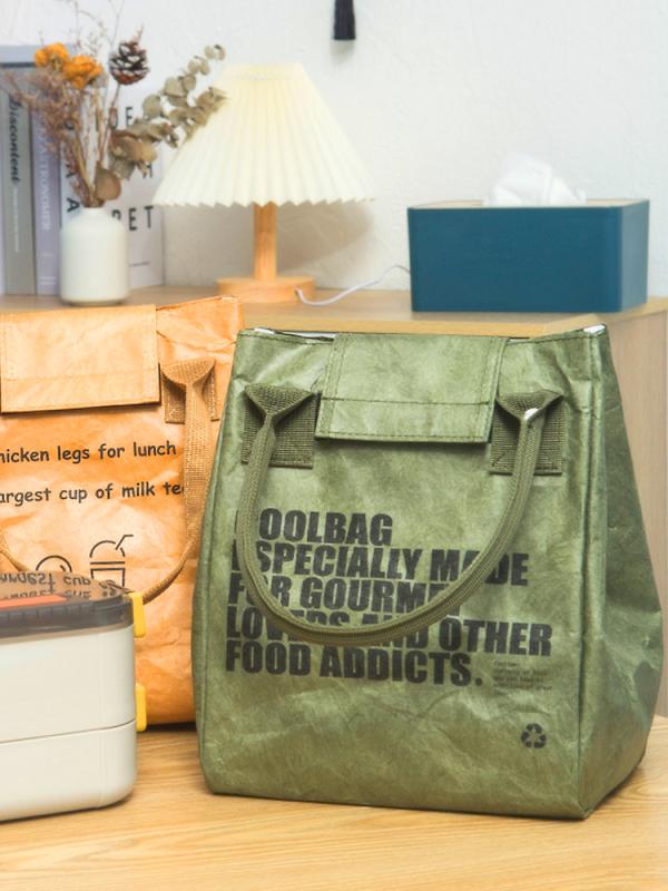 ランチ バッグ 断熱 ランチボックス バッグ デュポン紙 オフィスワーカー 米袋 学生 大容量 防水 耐油 ..