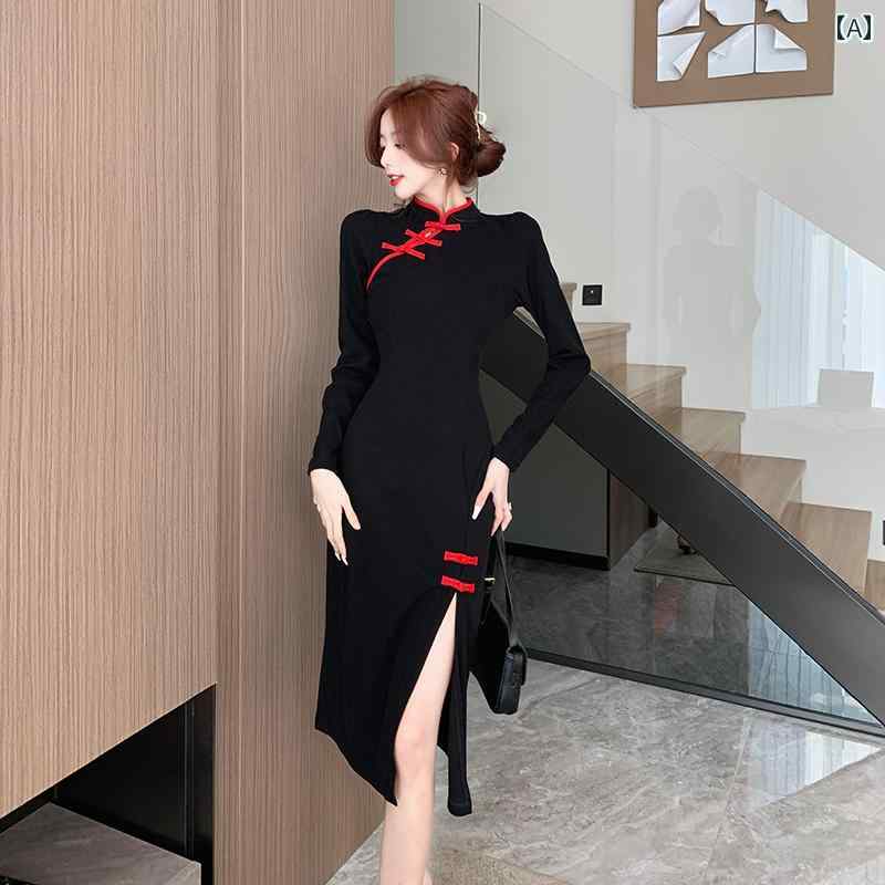 ドレス イブニングドレス パーティードレス チャイナドレス スリムフィット セクシー スリット パーティー レディース ファッション