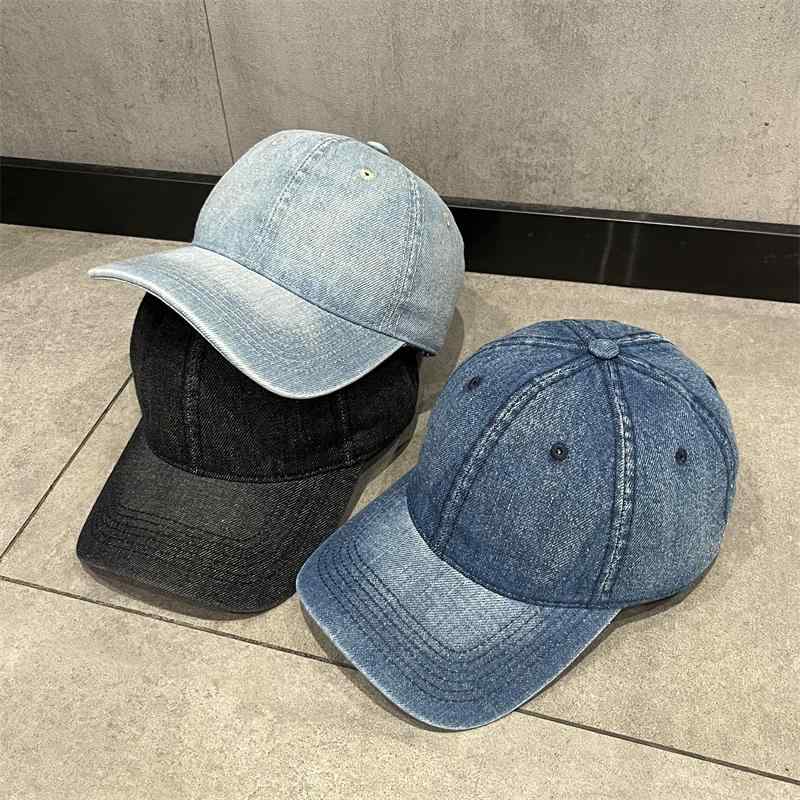 レディース 帽子 韓国 ウォッシュデニム キャップ メンズ シンプル アウトドア バイザー 野球帽 ユニセックス オールシーズン