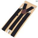 メンズ サスペンダー クリップ ストレッチ Y字型 ファッション ショルダーストラップ 英国紳士風 ビジネス カジュアル スマート ブリティッシュ