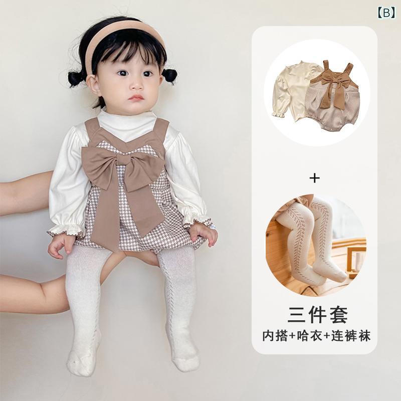 セキュアデポのベビー服 シャツ オーバーオール セットアップ 暖かい 秋 かわいい キュート ホームウェア ギフト ベビー品 子供服｜アングル2