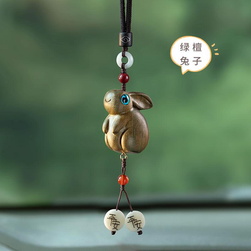 キーホルダー レトロ ストラップ アクセサリー 雑貨 白檀 ウサギ 車品 ペンダント かわいい 鍵 携帯電..