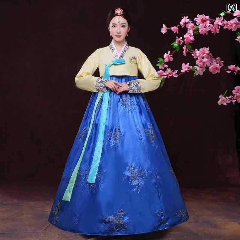 チマチョゴリ かわいい 韓国 衣装 民族衣装 伝統 エスニック パフォーマンス レディース 正装 盛装 パフォーマンス