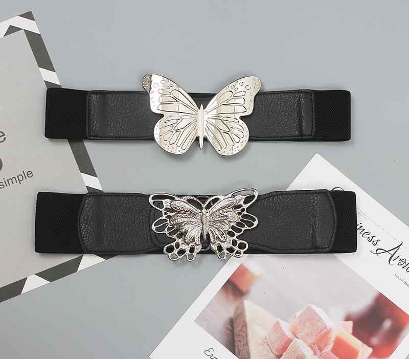 レディース ドレス パンツ 合わせた 装飾 ストレッチ性 幅広 ベルト シンプル バタフライ キャンバス ガードル 装飾品