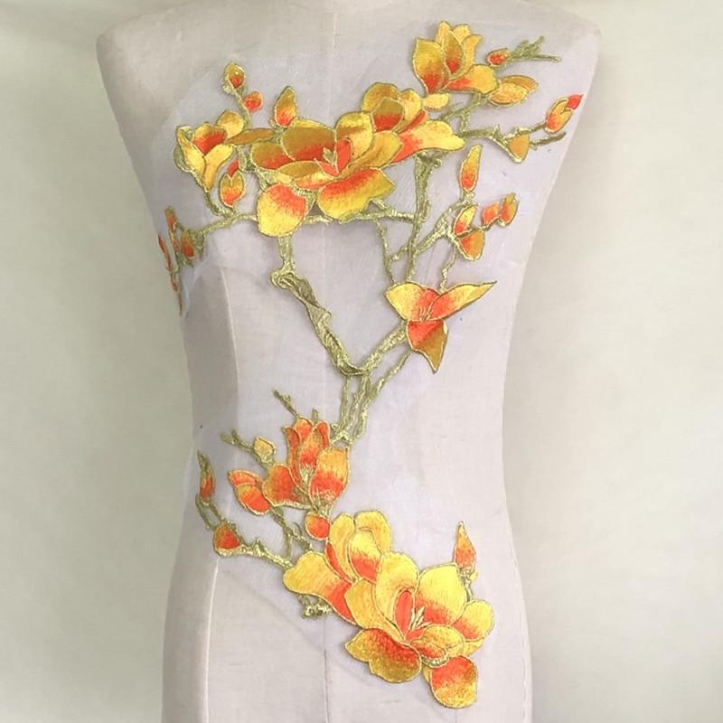 ワッペン アップリケ 植物 花 フラワー メッシュ 刺繍 布 パッチ 手縫い 服 スカート パッチ 衣装 衣装 装飾 アクセサリー