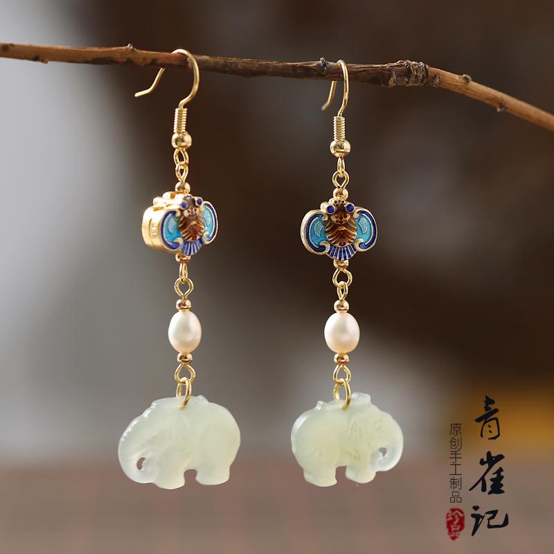 其它 - イヤリング ピアス アクセサリー レディース おしゃれ かわいい レトロ パール 像 エレファント 個性 プレゼント ビーズ
