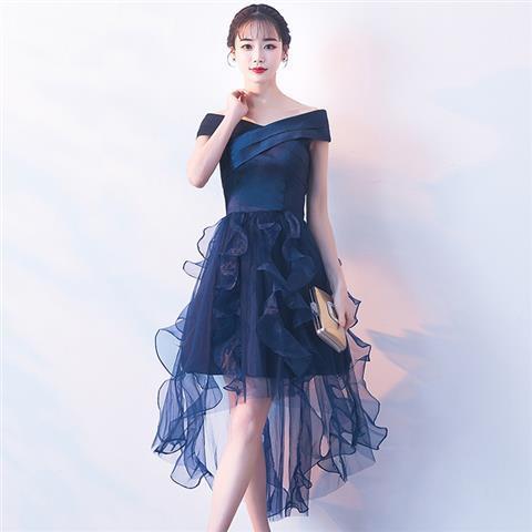 ドレス レディース イブニングドレス レディース フェミニン ブライドメイド フレンチ ドレス レディース 誕生日 パーティー スリムフィット ワンショルダー エレガント ミモレ丈