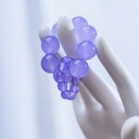 指念珠 指輪 アクセサリー ライトパープル カルセドニー 手 ひねり 指 ソフト ブレスレット 指先 文化 ロザリオ レディース メンズ 携帯電話 チェーン