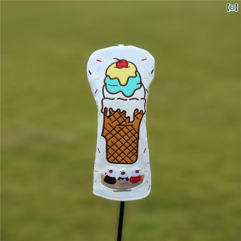 ゴルフクラブ カバー クラブヘッド クラブカバー アイアン パター 保護 キャップ ゴルフ モチーフ レジャー スポーツ 2