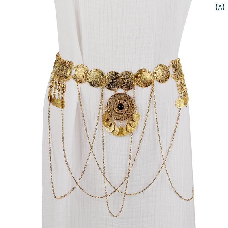 ウエスト チェーン アメリカ ファッション 合金 レトロ エスニック 韓服 タッセル アクセサリー メタル フライング ダンス パフォーマンス ジュエリー
