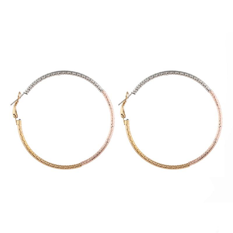 ピアス 耳飾り アメリカ 合金 イヤリング レディース 3 大きめ サークル C型の 大きめ アクセサリー ジ..